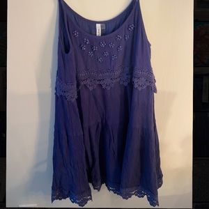 Sleeveless Navy Blue Dress